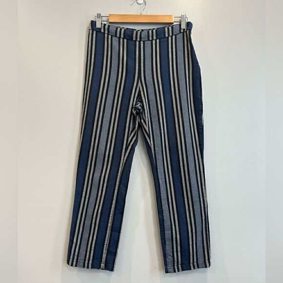 Free People Striped Straight Leg Pant - Picture 1 of 8
